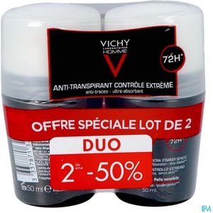 Vichy - Deodorant - Anti-Transpirant - Roll-on - 72u - Hypoallergeen