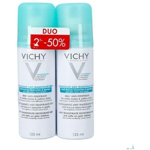 Vichy - Deo Anti Trace Aerosol - Duo 2x125 ml - Anti-transpiratie Deodorantspray