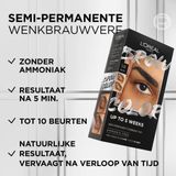 L'Oréal Paris Brow Color wenkbrauwverf - getinte wenkbrauwen tot wel 5 weken* - resultaten na 5 min. - 1.0 Black - 30 ml