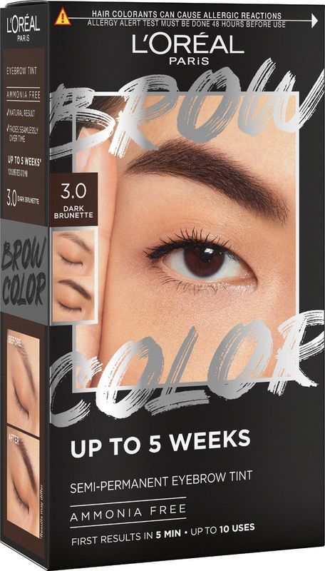 L'Oréal Paris - Brow Color - Wenkbrauwverf - Dark Brunette - 10 Beurten