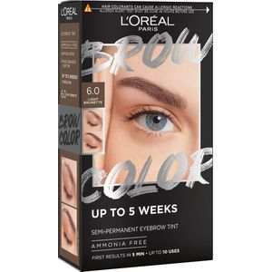 1+1 gratis: L'Oréal Brow Color Wenkbrauwverf 6.0 Light Brunette 30 ml