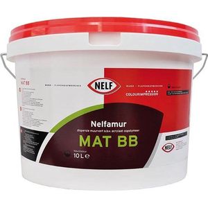 Nelf Nelfamur Pro Mat BB Muur- en plafondverf 10 LTR - Wit
