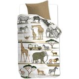 Beddinghouse - Jeep Safari - Kinderdekbedovertrek - Naturel - 140x200