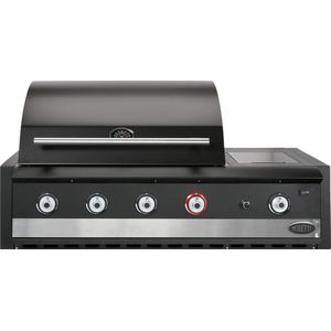 Boretti - Ibrido Top - Inbouwbarbecue - Zwart - Gas/Houtskool