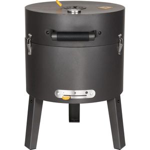 Boretti - Tonello houtskoolbarbecue - BBQ - ø 37 cm - Zwart - draagbaar