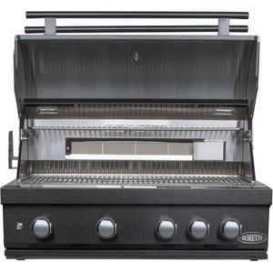 Imperatore Nero gasbarbecue 4 burners built-in