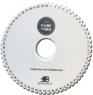 Kumihimo 045.1024 - Kumihimo schijf - rond 15 cm - 64 sleuven