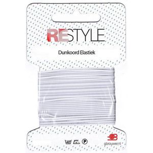 Restyle - Dunkoord elastiek - Kleur wit - 1.4mm dik en 4 meter lang