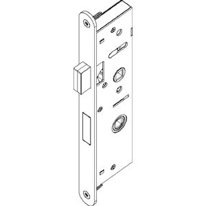 Insteekslot - Zwart - RVS - Mauer - Mauer 4445 BAD/WC zwart met magneetschoot