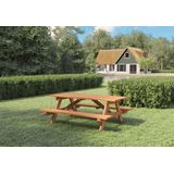 Hardhouten picknicktafel - afm. 200 x 160 x 75 cm Stuk(s)