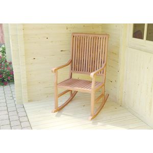 Relax Teak 1-zits Schommel Tuinbank - Landelijke Uitstraling - Hoogwaardig Indonesisch LEGAL Teak - Rugleuning 72cm - Breedte 60cm