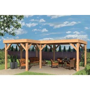 Tuindeco - Prieel Beerze - Overkapping - Lariks Hout - L Vormig