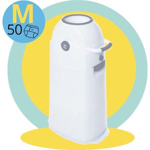 Luieremmer Medium Zilver - Middel - Zonder Navulling - Geschikt voor Pampers en Huggies - Stoma