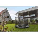 BERG Favorit InGround Trampoline - 200 cm - Rond - Grijs - Gold Solospring - Inclusief Veiligheidsnet