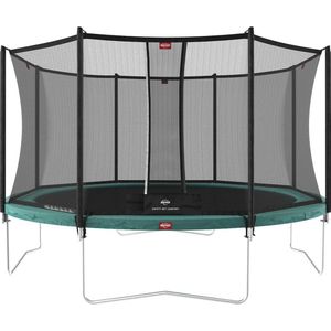 BERG Trampoline Favorit Regular - Groen - 380 cm - Rond - incl. veiligheidsnet comfort