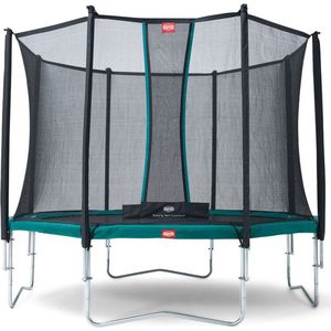 BERG Favorit Regular op poten Trampoline - 430 cm - Rond - Groen - Gold Solospring - Inclusief Veiligheidsnet