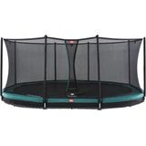 BERG Grand Favorit InGround Trampoline - 520 cm - Groen - incl. veiligheidsnet comfort