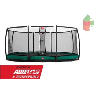 BERG Grand Ovaal Champion InGround 350X250 Green + Safety Net Deluxe