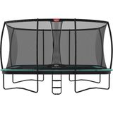 BERG trampoline Ultim Rechthoek Champion Regular 410X250 Groen + Safety Net DLX XL