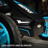 BERG Rally APX Blue Skelter - 4 tot 12 jaar - Verstelbare Stoel - LED verlichting - Soundbox Race - Blauw