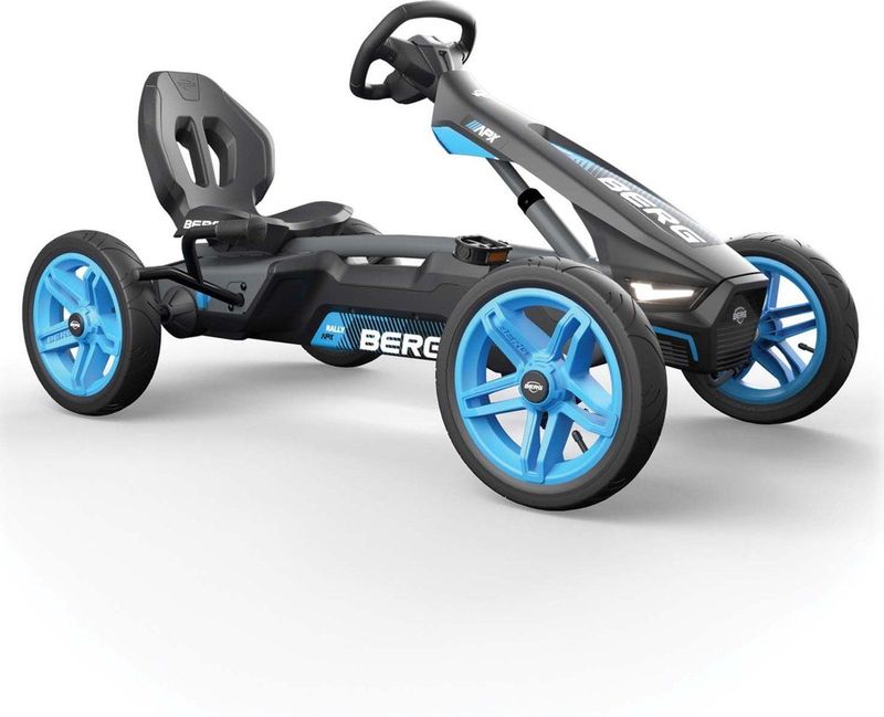 BERG Rally APX Blue Skelter - 4 tot 12 jaar - Verstelbare Stoel - LED verlichting - Soundbox Race - Blauw
