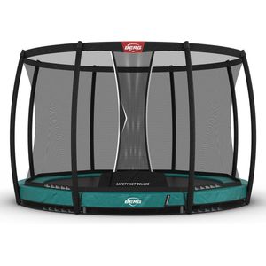 BERG Champion InGround Trampoline - 330 cm - Rond - Met AirFlow - Twinspring - Inclusief Veiligheidsnet - Groen