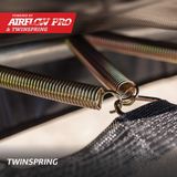 BERG SPORTS Champion Flatground Trampoline - 380 cm - Rond - Met AirFlow Pro - TwinSpring - Zwart
