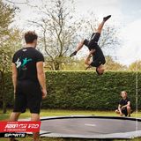 BERG SPORTS Champion Flatground Trampoline - 430 cm - Rond - Met AirFlow Pro - TwinSpring - Zwart