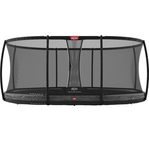 BERG InGround Champion Trampoline - Ovaal - Grijs - 470 cm - incl. veiligheidsnet deluxe