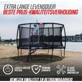 BERG Ultim Champion InGround Trampoline - 330 cm - Rechthoekig - Met AirFlow Pro - Twinsping - Inclusief Veiligheidsnet - Groen