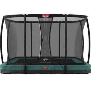 BERG Ultim Champion InGround Trampoline - 330 cm - Rechthoekig - Met AirFlow Pro - Twinsping - Inclusief Veiligheidsnet - Groen