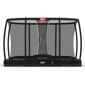 BERG Ultim Champion InGround Trampoline - 330 cm - Rechthoekig - Met AirFlow Pro - Twinsping - Inclusief Veiligheidsnet - Zwart