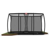 BERG Flatground Champion Trampoline - Rechthoekig - Zwart - 410 cm - incl. veiligheidsnet deluxe XL