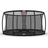 BERG InGround Elite Levels Trampoline - Rond - Grijs - 430 cm - incl. veiligheidsnet deluxe