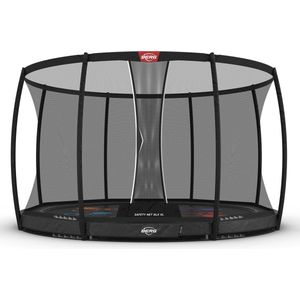 BERG trampoline Elite InGround 430 Grey Levels + Safety Net DLX XL