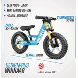 BERG Biky Cross Blue Loopfiets - 12 inch - Met handrem - Lichtgewicht frame van magnesium - 2 tot 5 jaar - Blauw