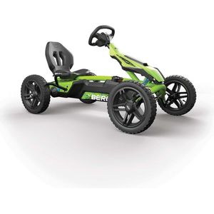 BERG Rally DRT Green Skelter - Soundbox Race - Verstelbare stoel - Schokabsorberende off-road veren - 4 tot 12 jaar - Groen