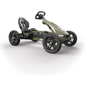 BERG Rally Jeep® Cherokee Skelter - Verstelbare stoel - Soundbox Race - LED Verlichting - 4 tot 12 jaar - Groen