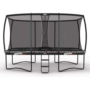 BERG Sport Trampoline Rechthoekig Pro Bouncer Grijs 500 cm met veiligheidsnet deluxe XL