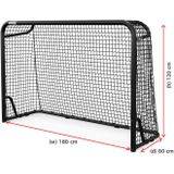 BERG SportsGoal S Voetbaldoel - 180x120 cm - Geïntegreerde Scoreteller - incl. 4 Pionnen - Zwart/Rood