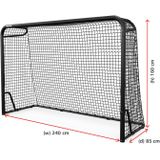 BERG SportsGoal M Voetbaldoel - 240x160 cm - Geïntegreerde Scoreteller - incl. 4 Pionnen - Zwart/Rood