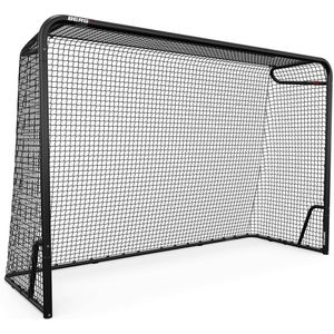 BERG SportsGoal L Voetbaldoel - 300x200 cm - Geïntegreerde Scoreteller - incl. 4 Pionnen - Zwart/Rood