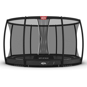 BERG Champion InGround Trampoline - 430 cm - Rond - Met AirFlow Pro - Twinspring - Inclusief Veiligheidsnet XL - Grijs