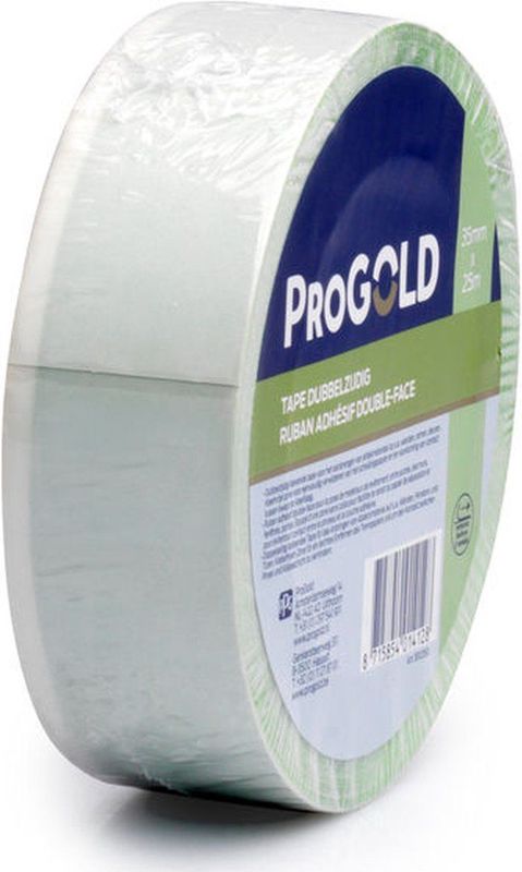 ProGold - Tape Dubbelzijdig - 25 Meter - PVC Folie - Voor Binnen en Buiten