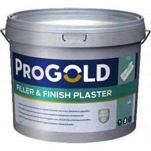 ProGold - Filler & Finish Plaster - 10 Liter - Lichtgrijs - Styreenacrylaat