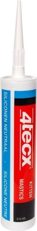 4Tecx - Siliconenkit - Transparant - Grijs - 310 ml