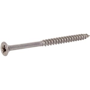 4Tecx Spaanplaatschroef Pk Pozidrive RVS 5x80mm - 200 stuks