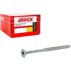 4tecx Platverzonkenkopschroef Torx Verzinkt 6x80 Deeldraad - VE=100 - 0229.01.50401