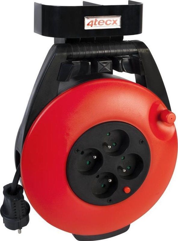 4Tecx - Kabelhaspel 3G1,5 - 15M - Kunststof - Inclusief Wandhouder