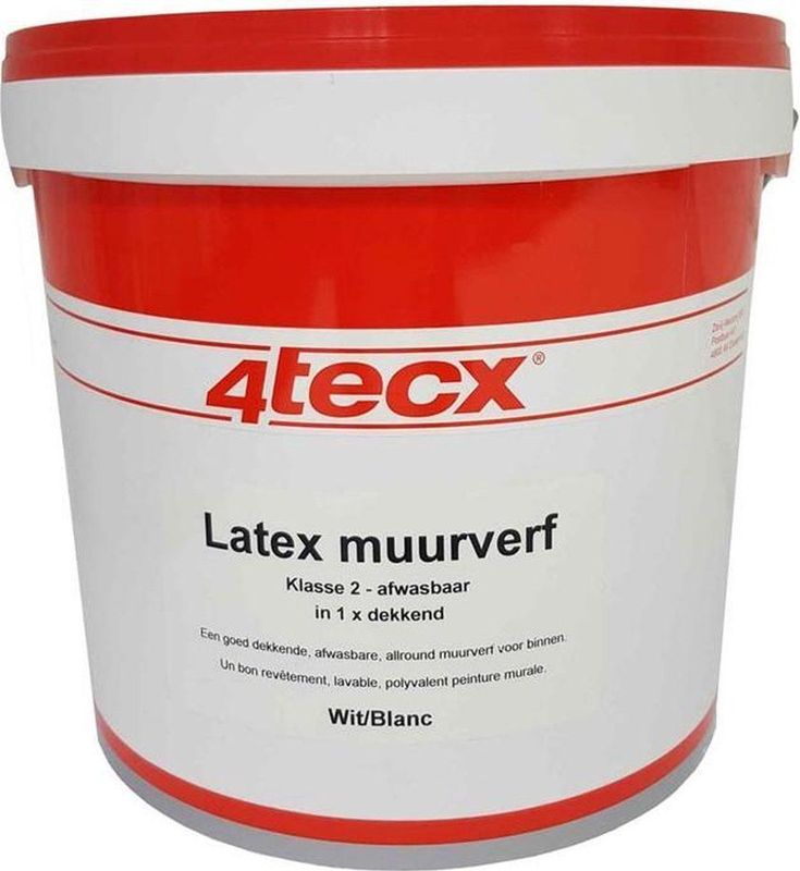Latex - Wit - Afwasbaar Superdek - 10L - Professionele Muurverf Binnen